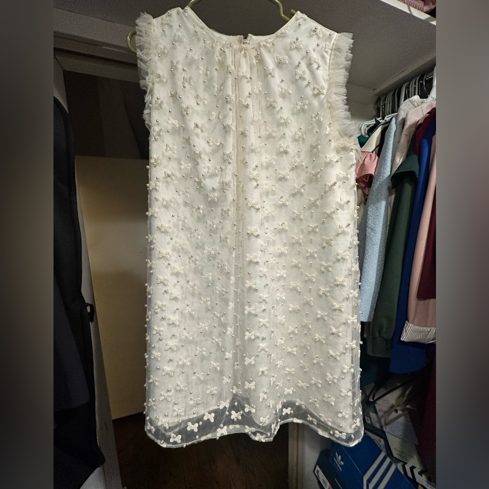 Beautiful white dress with stones & lace